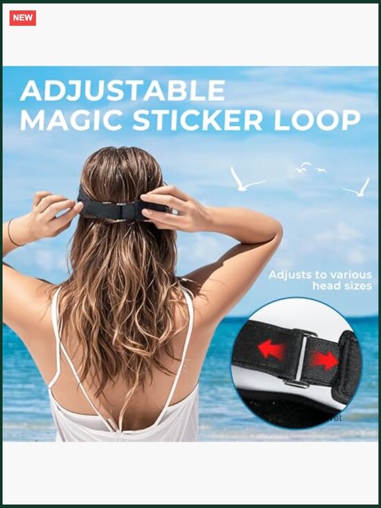 Sun Visor Hat UPF50+ UV Protection Lightweight Adjustable Sport Visor main image 6